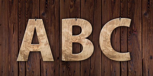 dřevěná abeceda